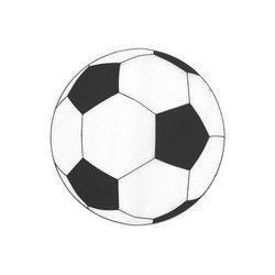 6 Pallone da calcio rotondo bianco e nero con sfere da 34 cm diam.