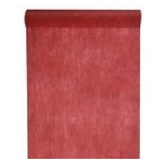 Chemin de table intissé, uni, 0,30 x 10 m, bordeaux