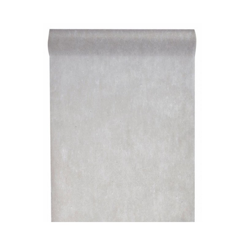 Chemin de table intissé, uni, 0,30 x 10 m, taupe