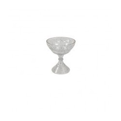 Calice transparent, pailletés, argent
