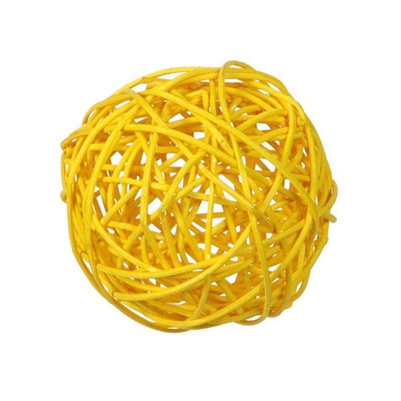 Assortiment de boules rotin, 3, 4 & 7 cm, rotin, sachet de 10 pièces, jaune Assortiment de boules rotin, 3, 4 & 7 cm, rotin, sachet de 10 pièces, jaune