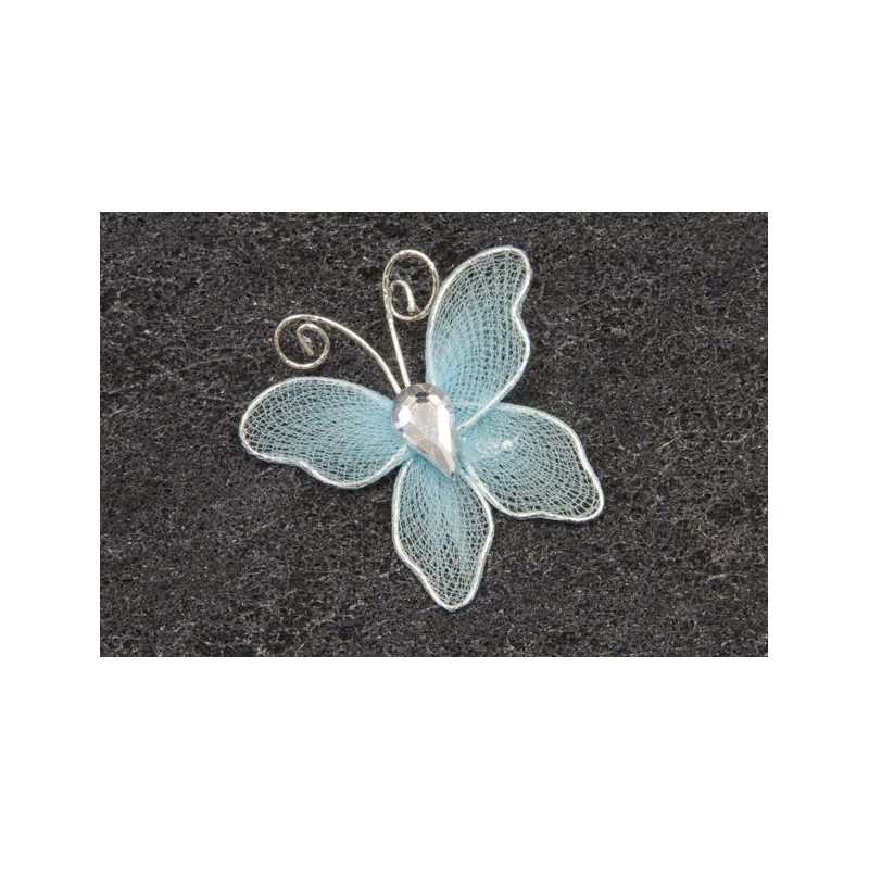 10 Papillons déco. petit modèle bleu clair