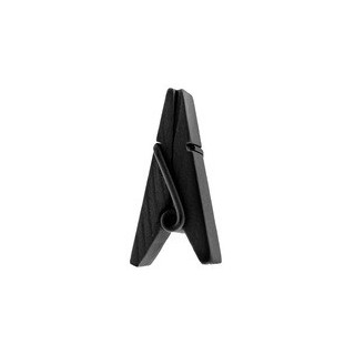 12 Pyramidewäscheklammer, schwarz, 3.5 x 1.2 cm