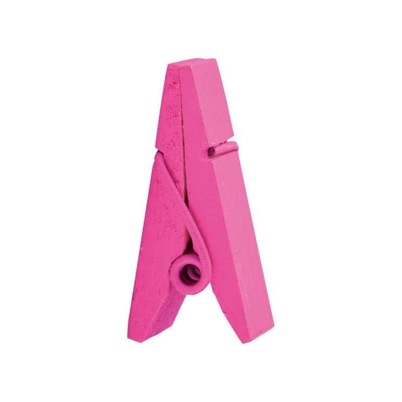 12 Pyramidenclips, Fuchsia, 3,5 x 1,2 cm