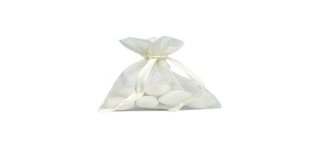  10 Sachets organdi, avorio, 7.5 x 10 cm