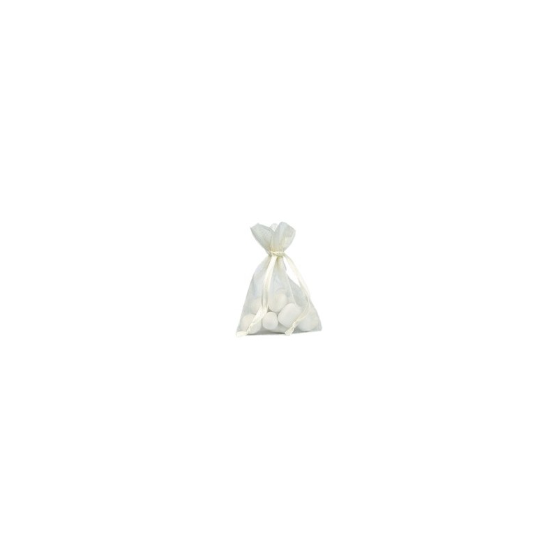  10 Sachets organdi, avorio, 7.5 x 10 cm