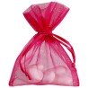 10 Sachets organdi, fucsia, 7.5 x 10 cm