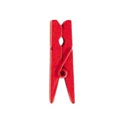12 pinces bois rouge, dimension 3.5 cm