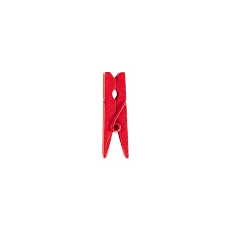 12 pinces bois rouge, dimension 3.5 cm