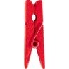 12 clip in legno rosso, misura 3,5 cm