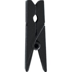 12 pinces bois noir, dimension 3.5 cm