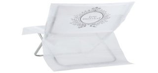 10  Housses de chaise "Just Married", blanc, 50 x 95 cm