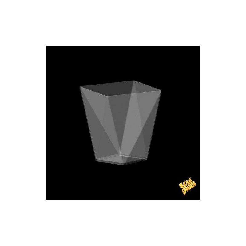 25 Verrines diamond, transparent, 100 cl 