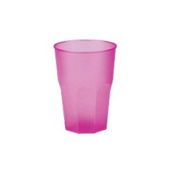 20 bicchieri Caipiriña, mojito, plastica PP, fucsia