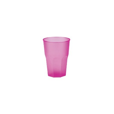 20 Verres à caipiriña, mojito, plastique PP, fuchsia
