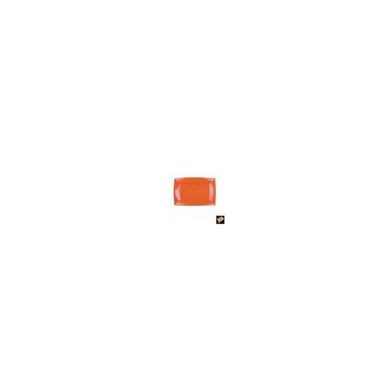 12 Assiettes rectangles,  PP, 28 x 19 cm, orange 12 Assiettes rectangles,  PP, 28 x 19 cm, orange