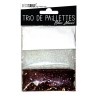 Trio de paillettes , 3 sachets de paillettes nuancées blanc