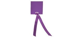 Marque place rectangle, ruban prune,sachet de 12 pces