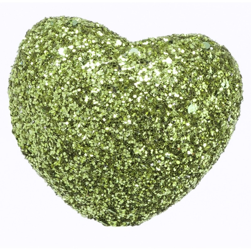 30 cuori glitterati anice, ø 3 cm 30 cuori glitterati anice, ø 3 cm
