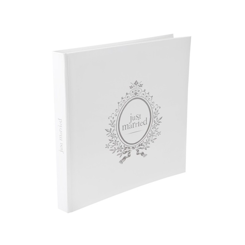 Livre d'or "Just Married", 24 x 24 cm, blanc Livre d'or "Just Married", 24 x 24 cm, blanc