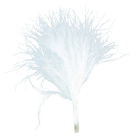 20 Federn, weiss, 7 cm