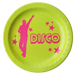 10 Disko Teller, grün, ø 22.5 cm