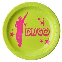 10 piatti, discoteca, verde, ø 22,5 cm