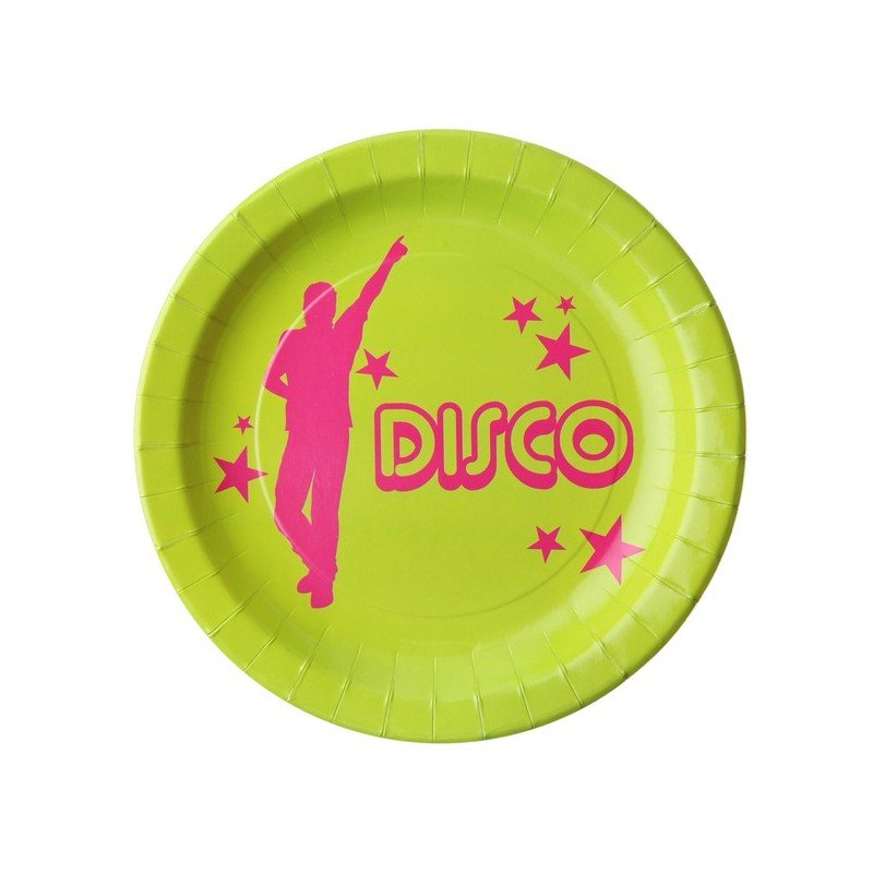 10 Assiettes, disco, vert, ø 22.5 cm