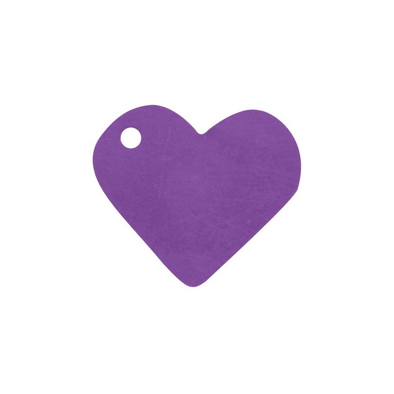 10 Marques-place, coeur, 4 x 4 cm, prune