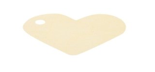 10 Herztischkartenhalter,  4 x 4 cm, Elfenbeinfarbe 
