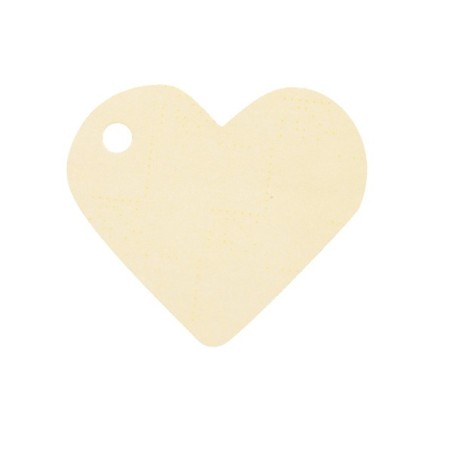 10 Herztischkartenhalter,  4 x 4 cm, Elfenbeinfarbe 