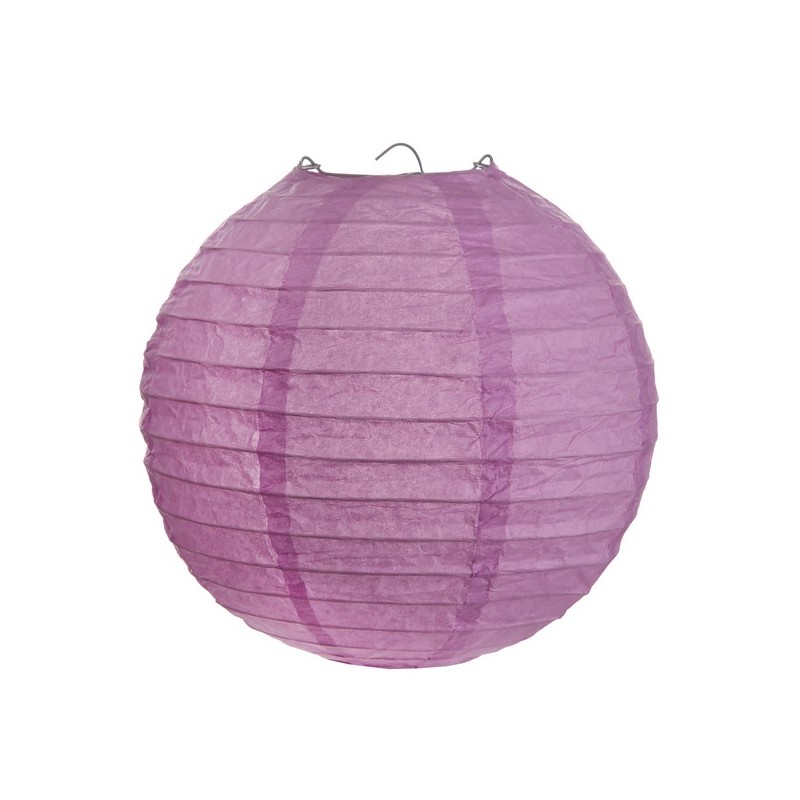 Lanterne L, papier, 30 cm, sachet de 2 pièces, parme