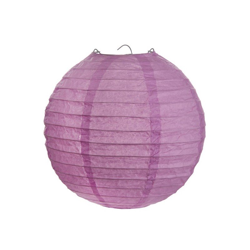 Lanterne L, papier, 30 cm, sachet de 2 pièces, parme