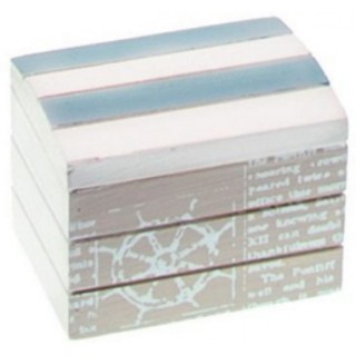 Coffret marin bois blanchi, bleu ciel 8 cm x 6 cm x 6 cm