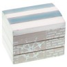 Coffret marin bois blanchi, bleu ciel 8 cm x 6 cm x 6 cm Coffret marin bois blanchi, bleu ciel 8 cm x 6 cm x 6 cm