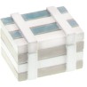 Meerschrein aus Holz weiss und hellblau, 7 cm x 5 cm x 4 cm Meerschrein aus Holz weiss und hellblau, 7 cm x 5 cm x 4 cm
