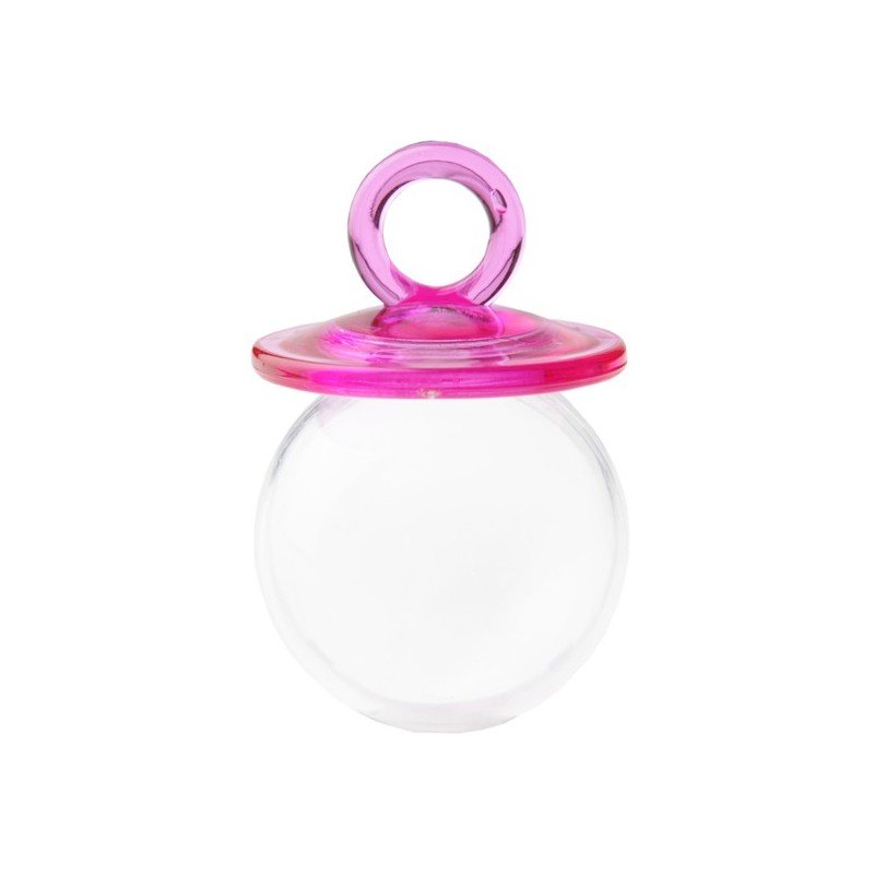 4 scatole forma di tettarella, 4,4 x 6,7 cm, fucsia