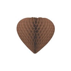 Suspension coeur 3D, ø 30 cm, chocolat