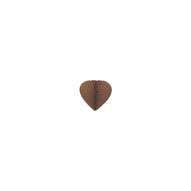 Sospensione cuore 3D, ø 30 cm, cioccolato