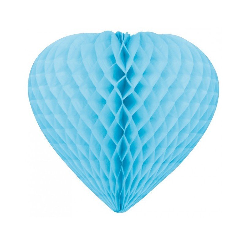 sospensione  coeur 3D, ø 30 cm, turquoise