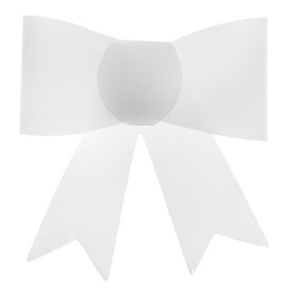 4  Kleine Schleife Sticker, weiss, 5 x 4.5 cm