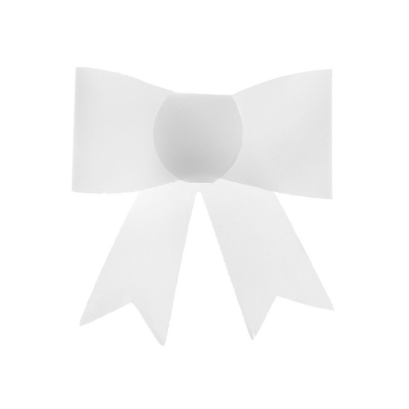 4  Kleine Schleife Sticker, weiss, 5 x 4.5 cm