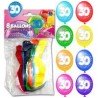 Sachet de 8 ballons 30 ans