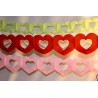 Guirlande papier, deux coeurs 4m en SC, rouge Guirlande papier, deux coeurs 4m en SC, rouge