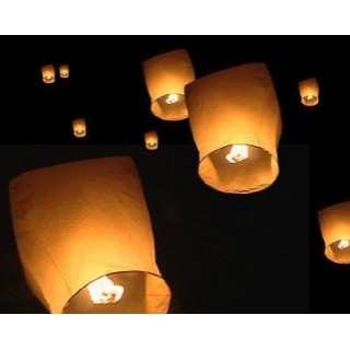 Ski lanterne en papier blanc ignifuge