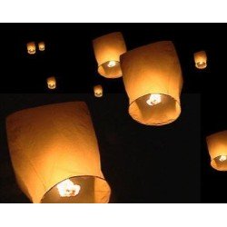 Ski lanterne en papier blanc ignifuge