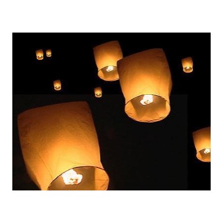 Lanterne Celeste en papier blanc ignifuge, 72 x 37 x 37 cm