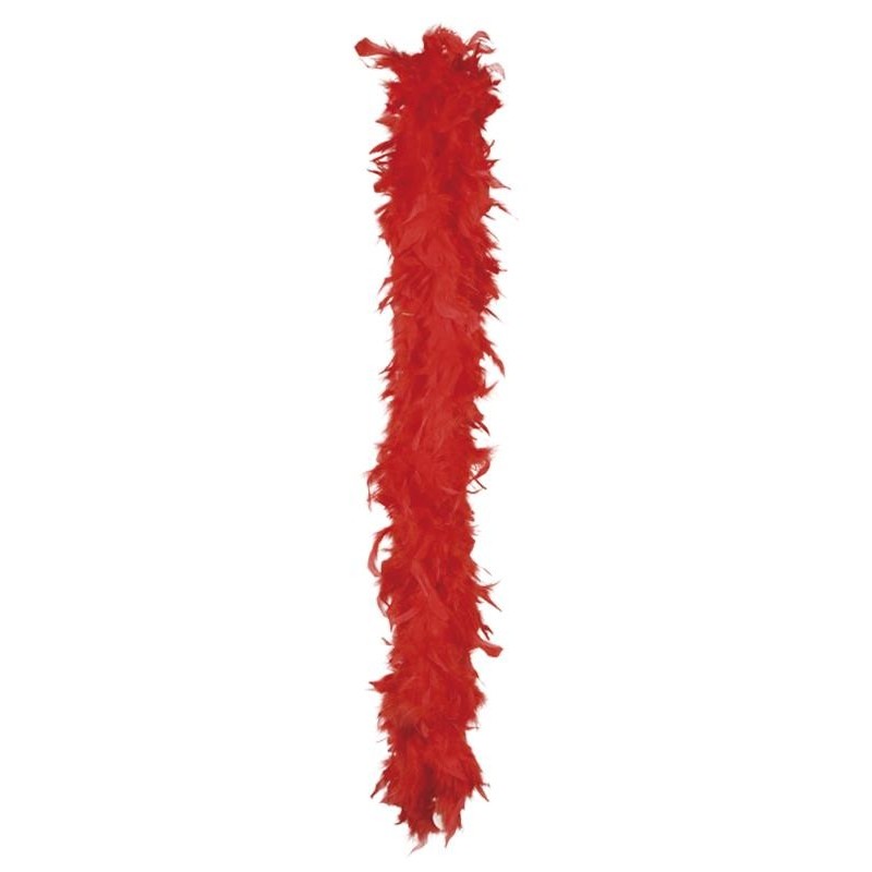 Boa en plumes, 1.80 mètres, 50 gr, rouge Boa en plumes, 1.80 mètres, 50 gr, rouge