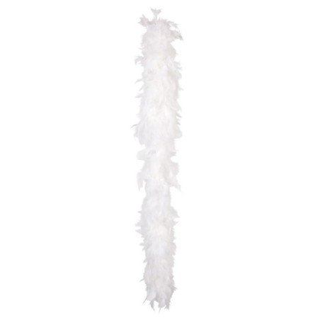 Boa en plumes, 1.80 mètres, 50 gr, blanc