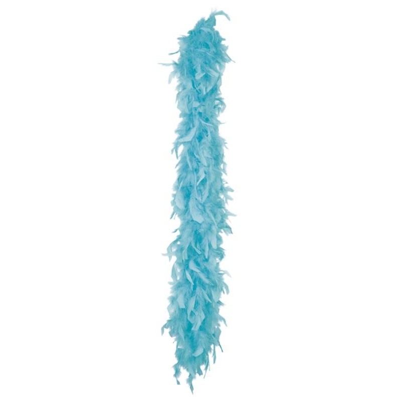 Boa en plumes, 1.80 mètres, 50 gr, turquoise Boa en plumes, 1.80 mètres, 50 gr, turquoise